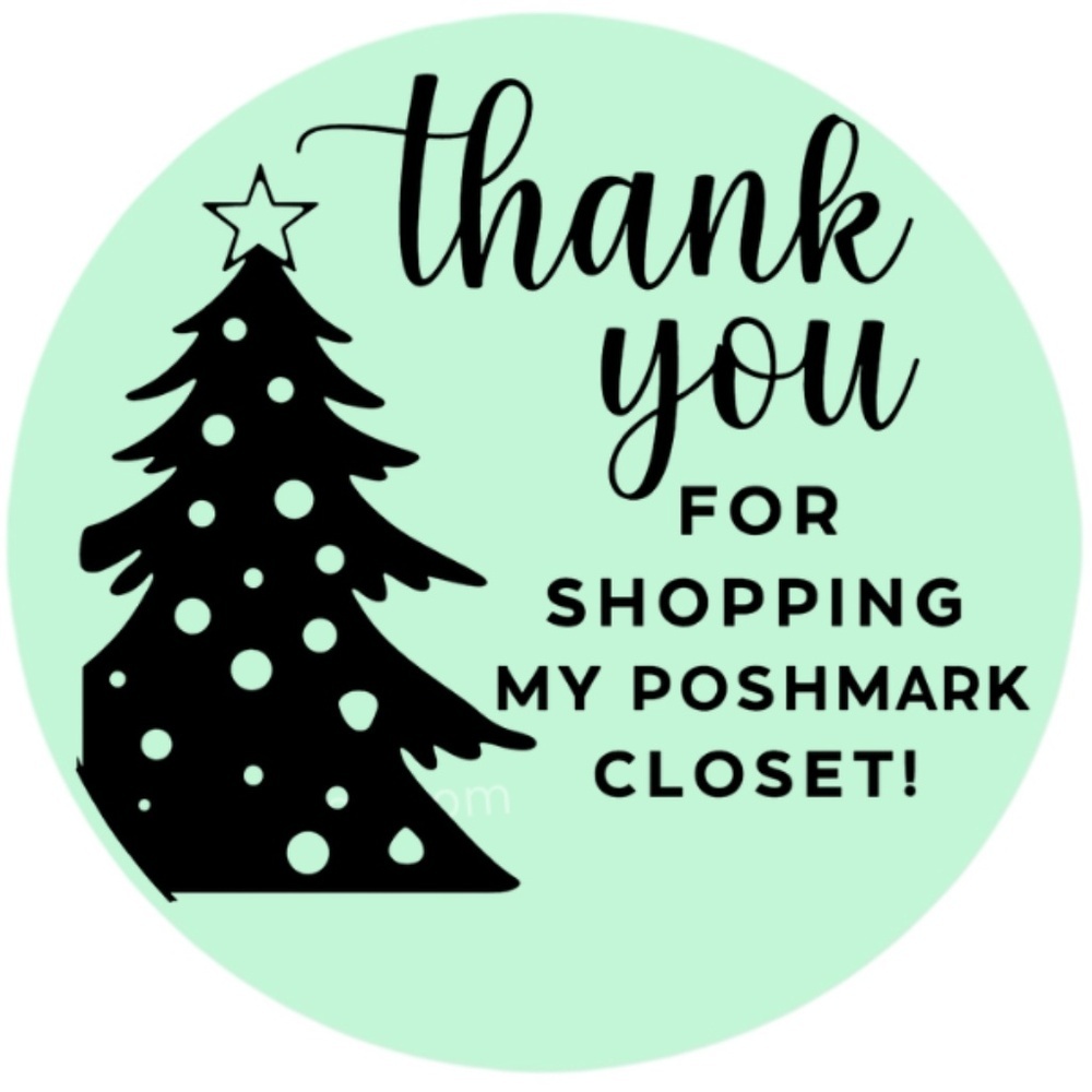 🎄 Thank You Stickers for Poshmark Closet | 2” Round Labels (100 pcs) NEW - Picture 4 of 5